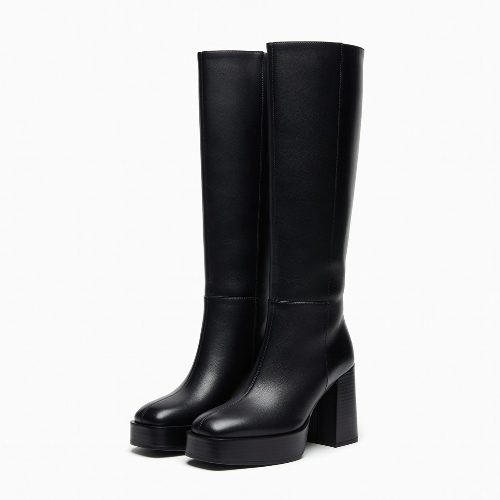Black Knee-High Boots
