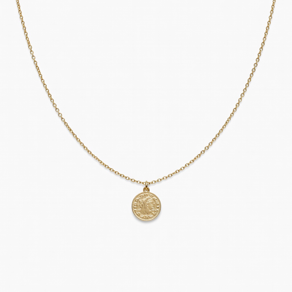 Colar com pingente de medalhão