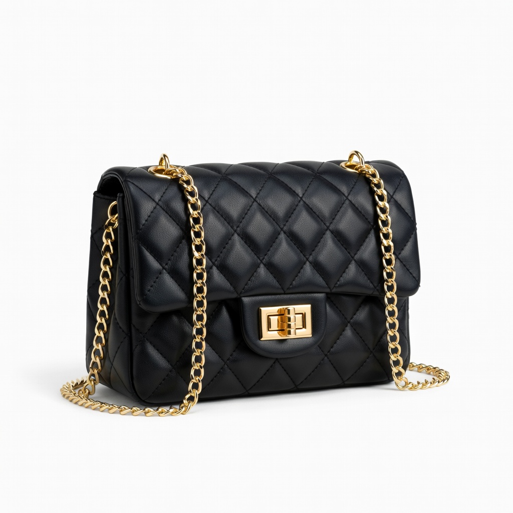 Black Quilted Handbag