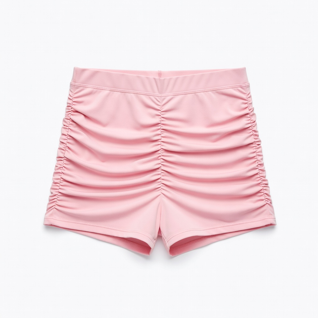 Pink Ruched Shorts