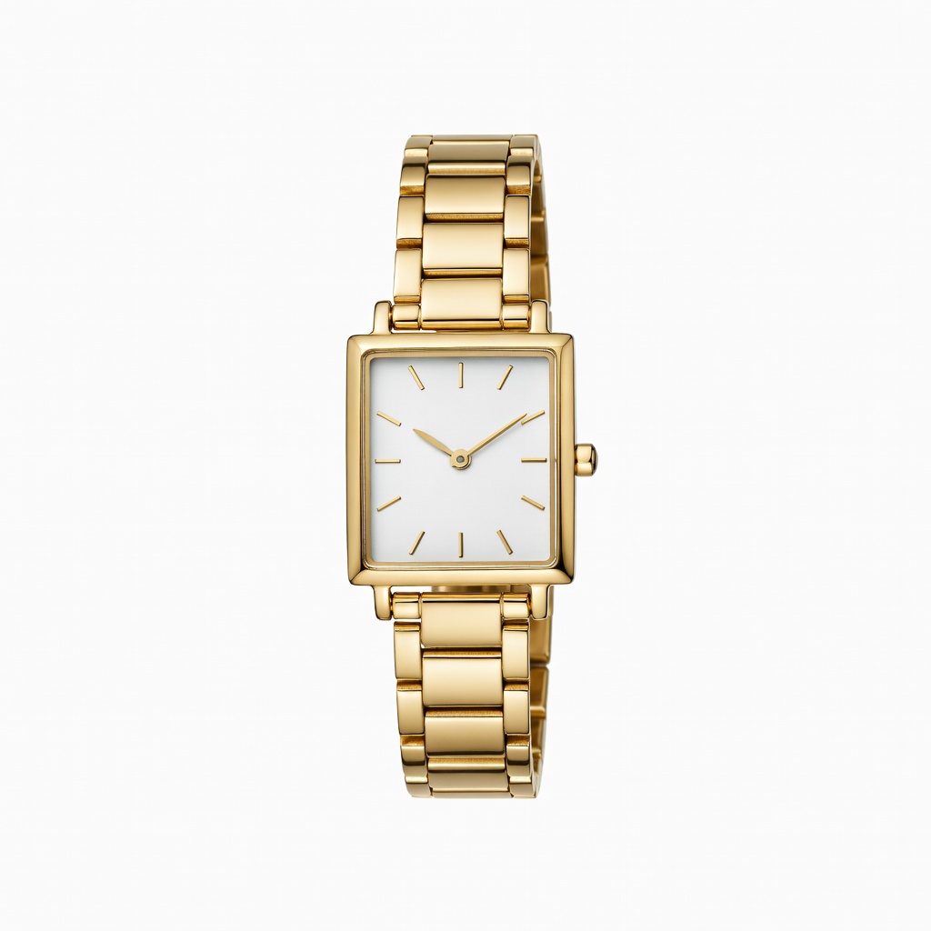Gold Rectangular Watch