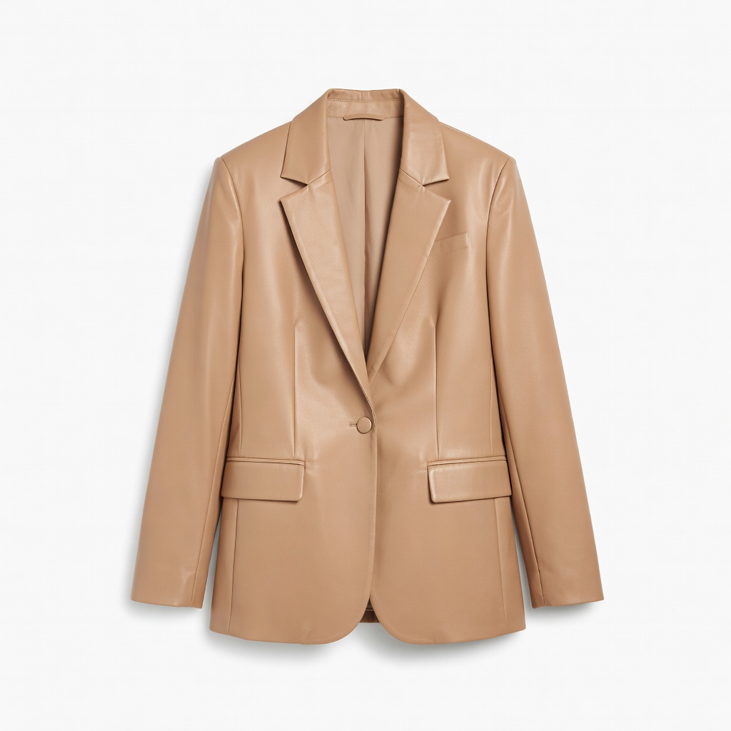 Camel Leather Blazer