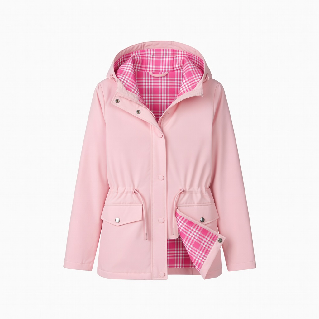 Light Pink Hooded Jacket