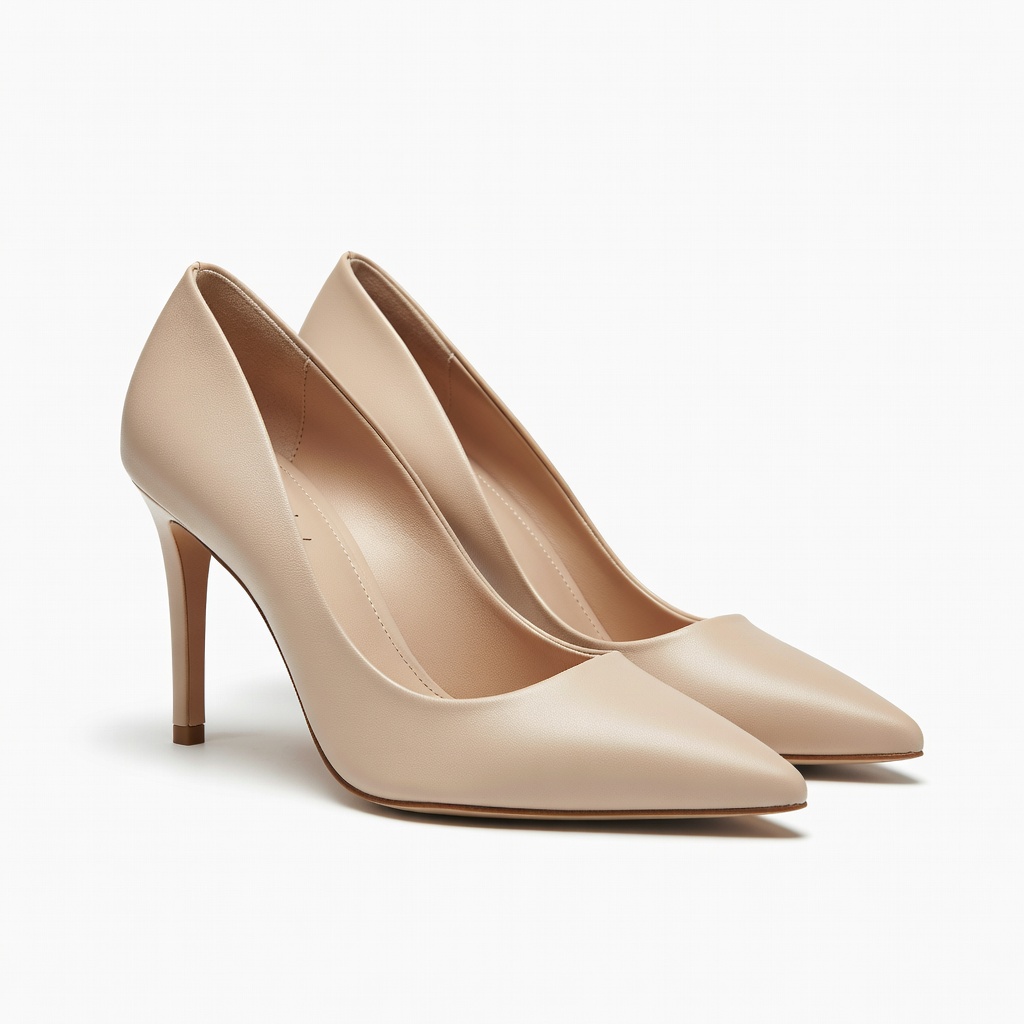 Beige Pointed Toe Stilettos