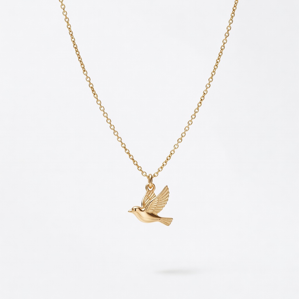 Gold Flying Bird Necklace