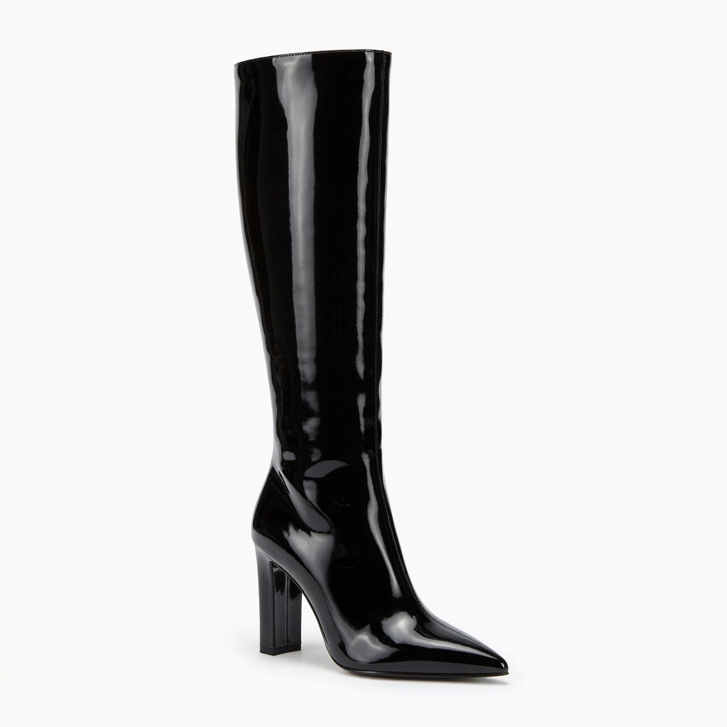 Bottes noires à hauteur du genou
