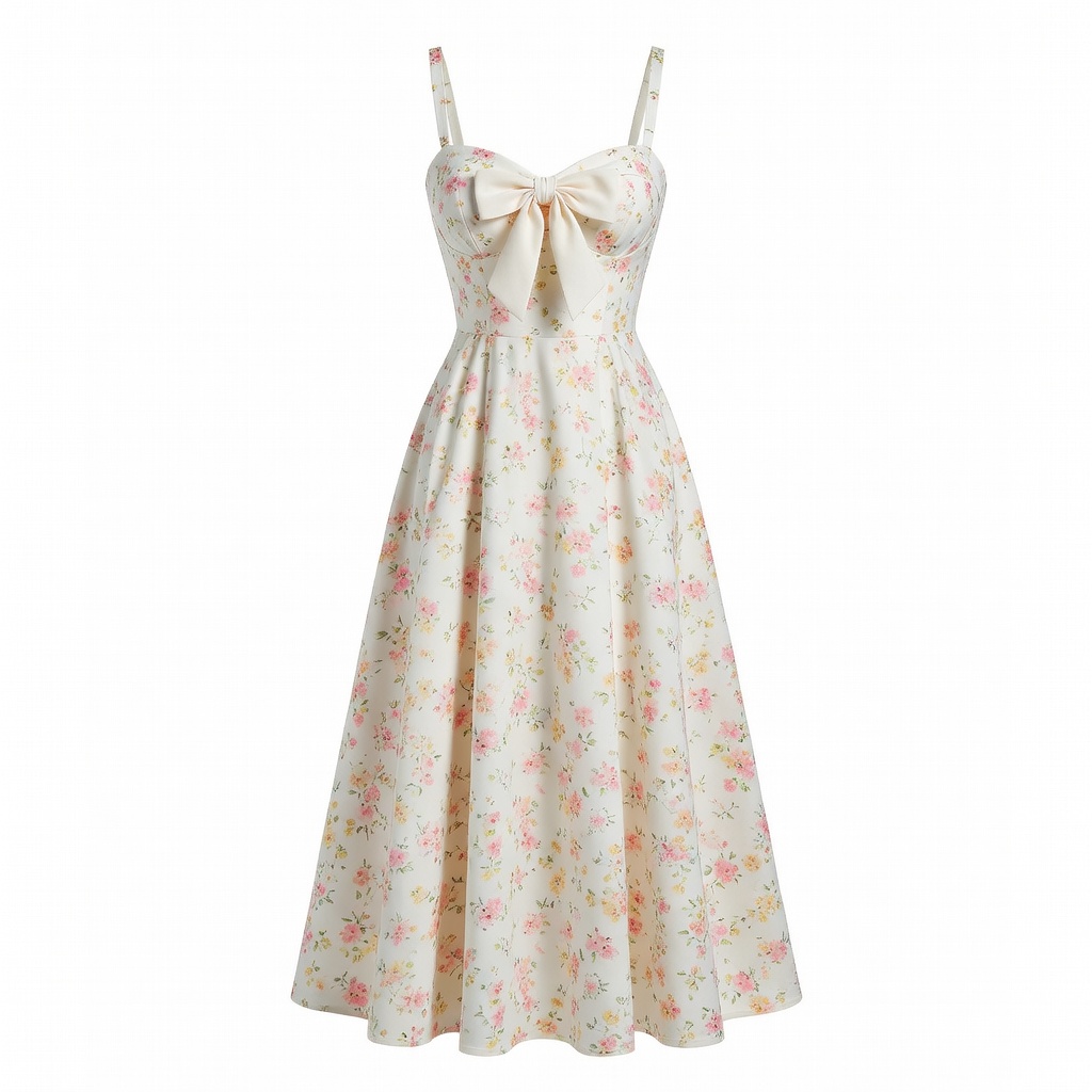 Robe midi fleurie