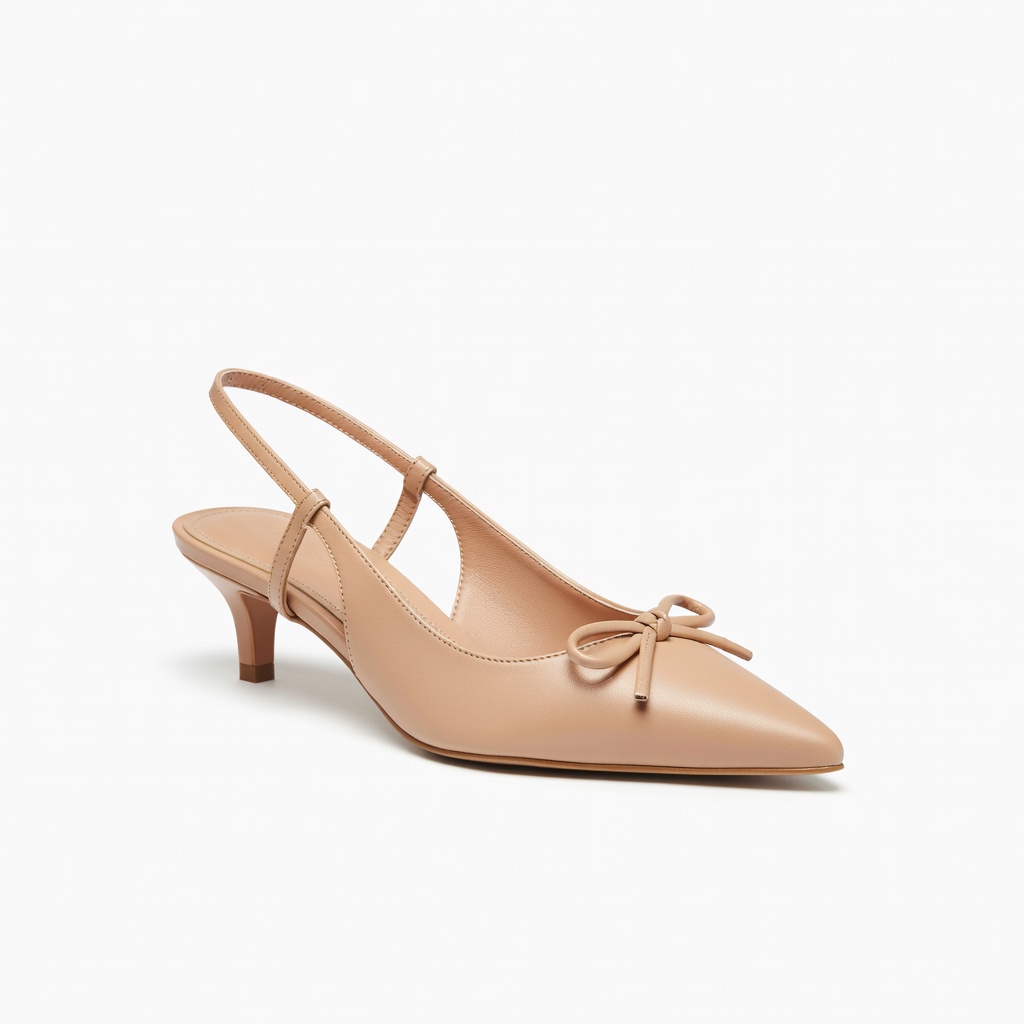 리본 슬링백 힐