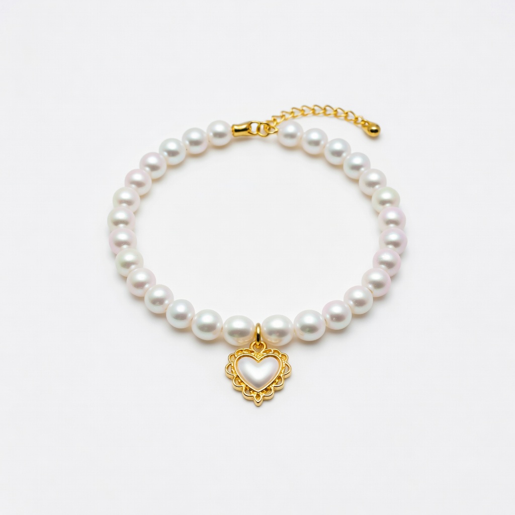 Bracelet à perles cœur
