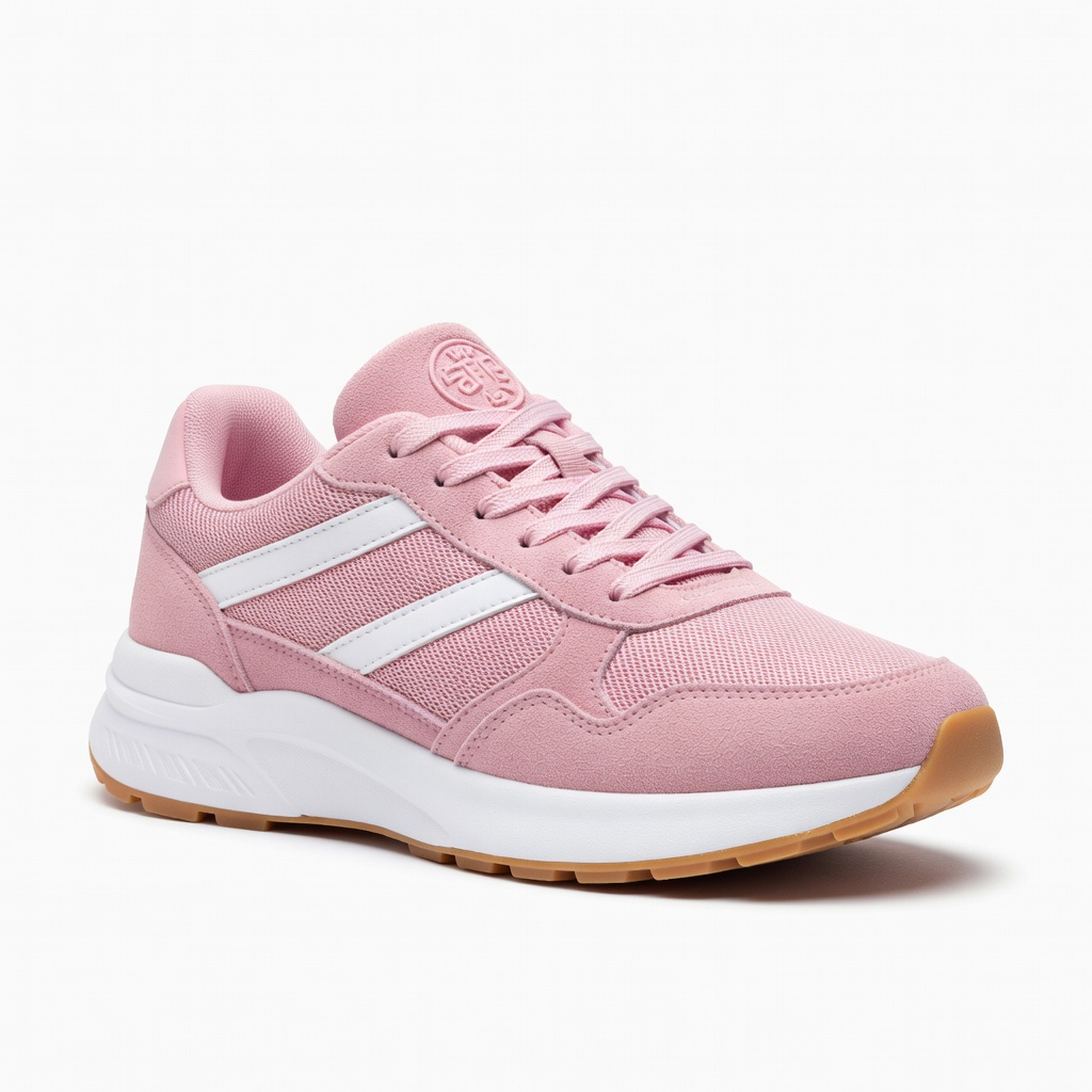 Pink Striped Sneakers