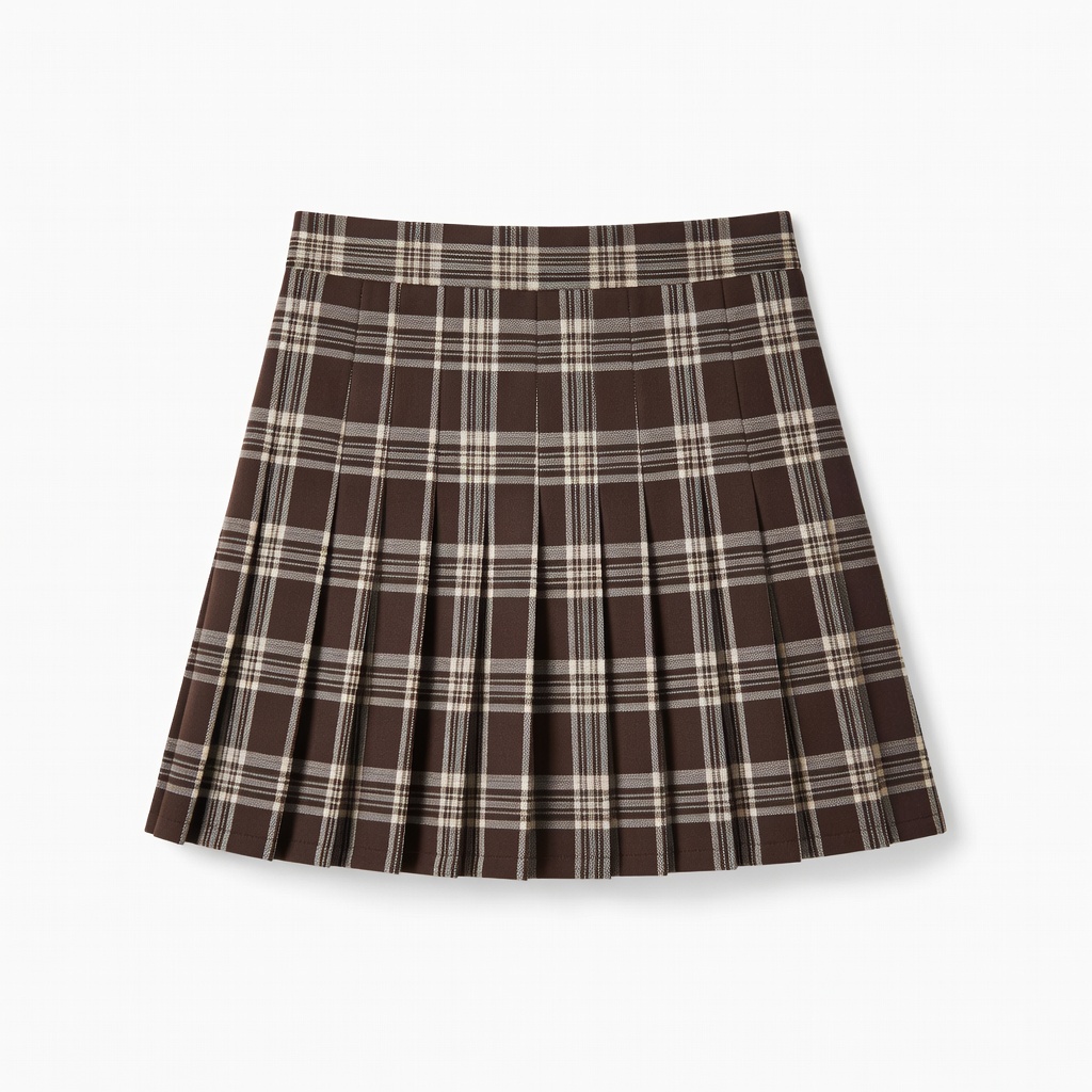 Plaid Pleated Skirt