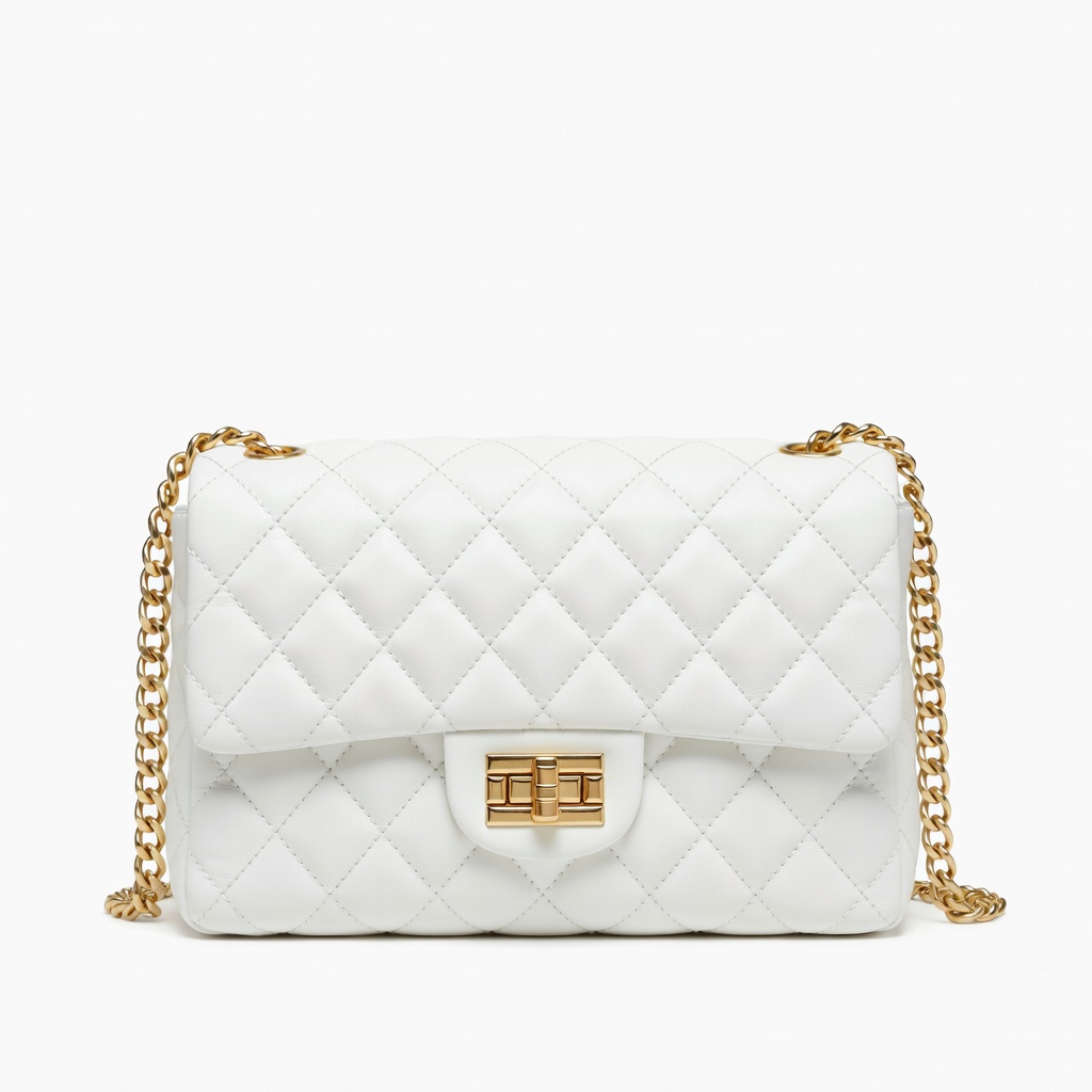 White Quilted Handbag