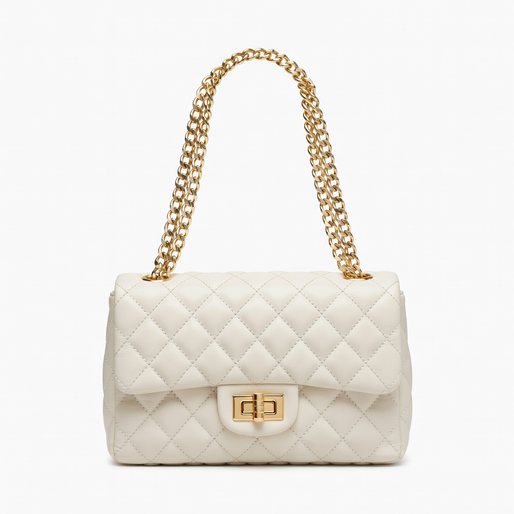 White Quilted Handbag