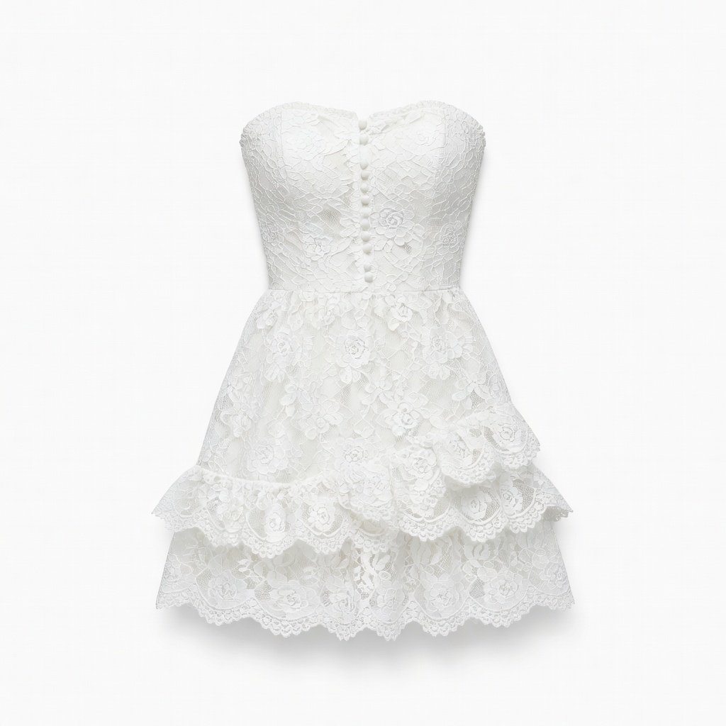 White Lace Mini Dress