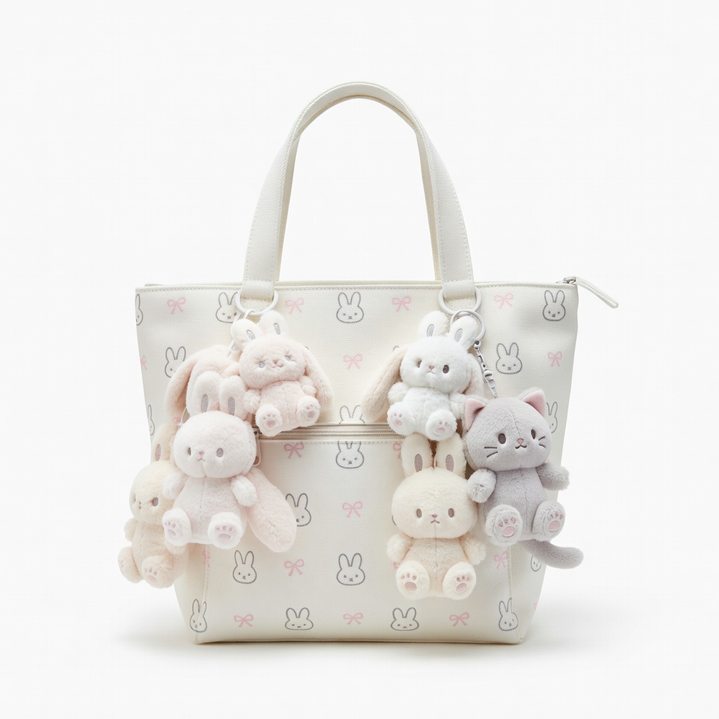 Bunny Print Tote Bag