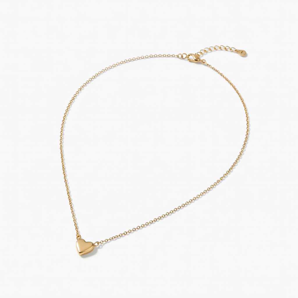 Κολιέ με χρυσό κρεμαστό καρδιάς