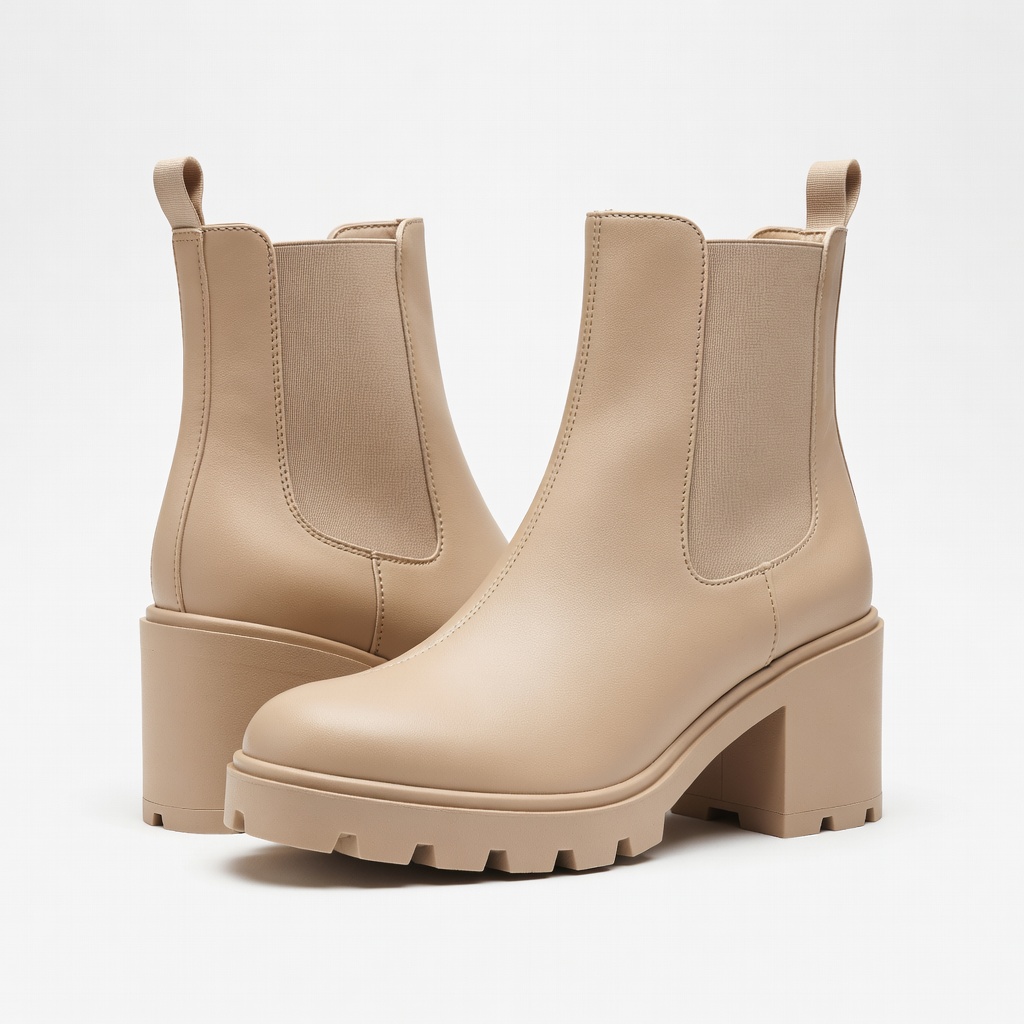 Beige Chelsea Boots