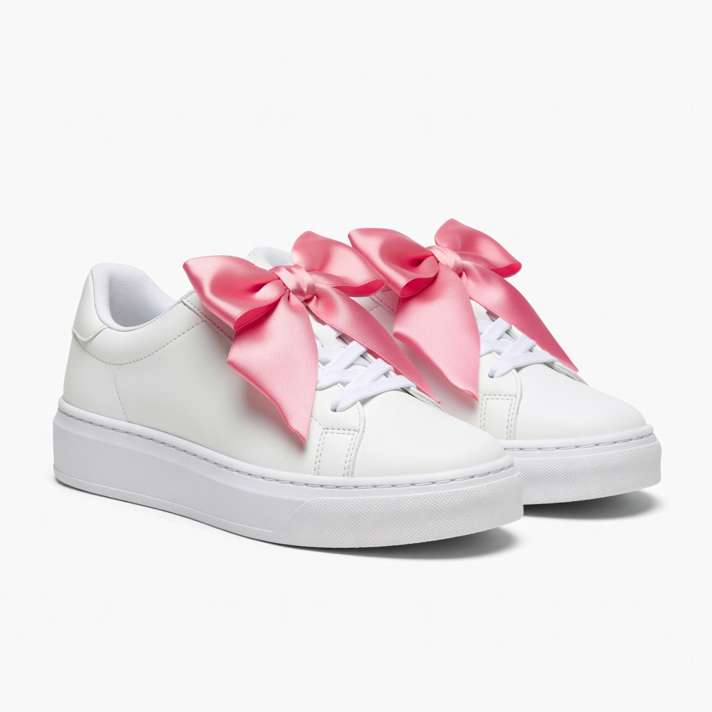 White Bow Sneakers