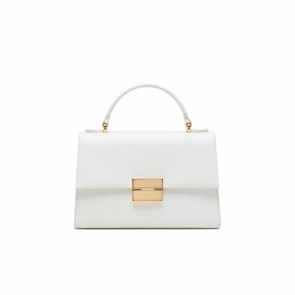 White Structured Handbag