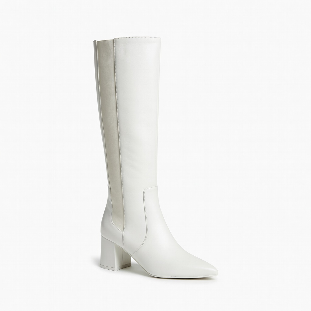 White Knee-High Boots