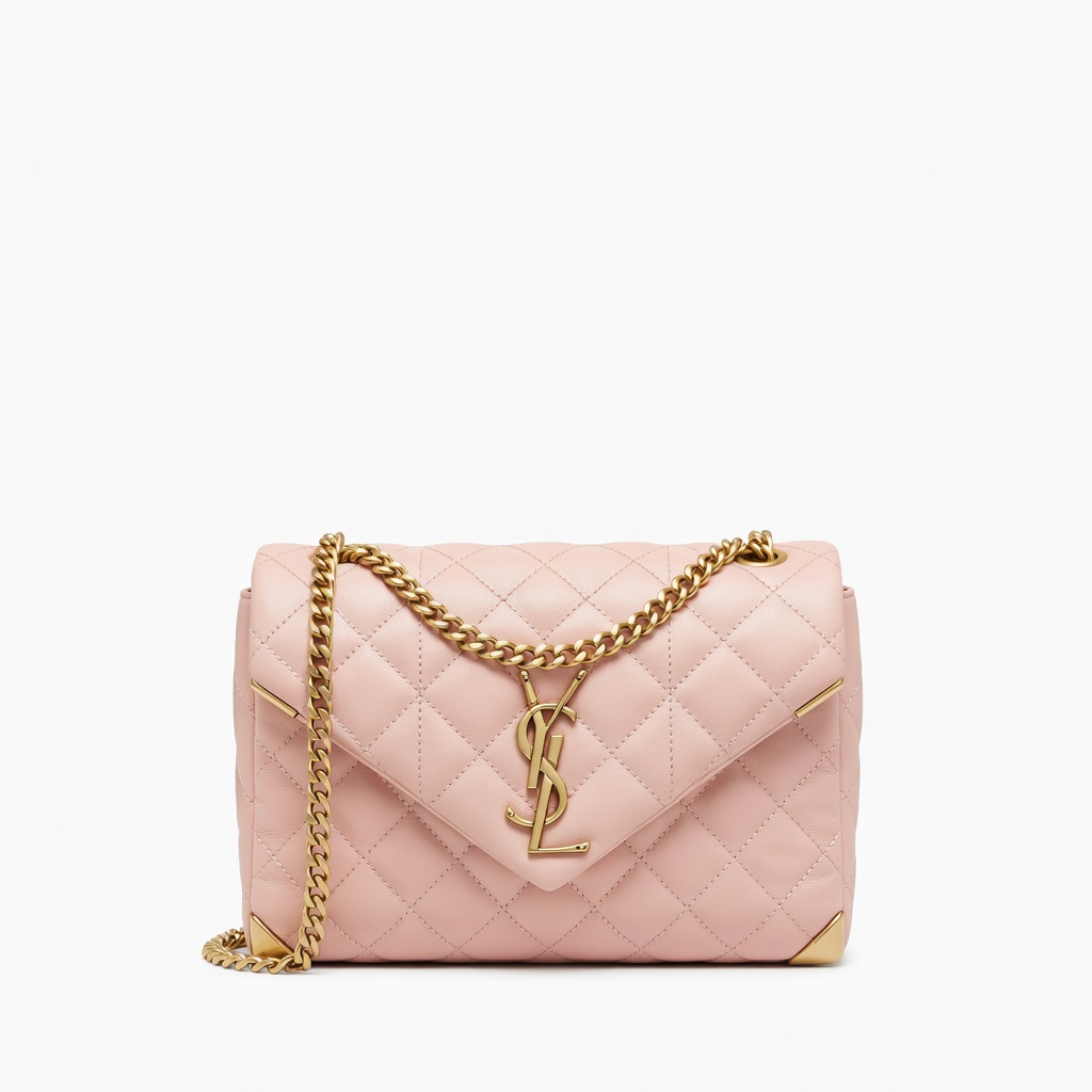 핑크 퀼팅 숄더백