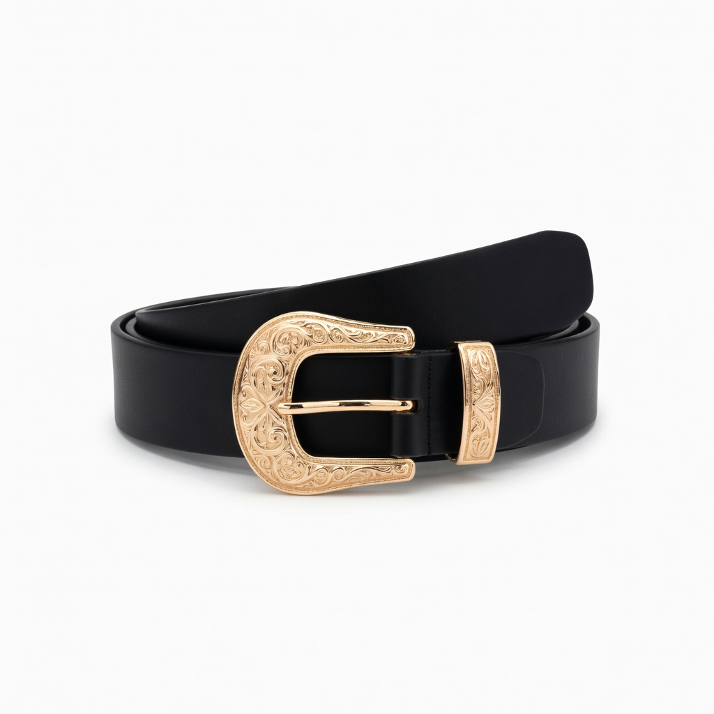 Black Ornate Belt