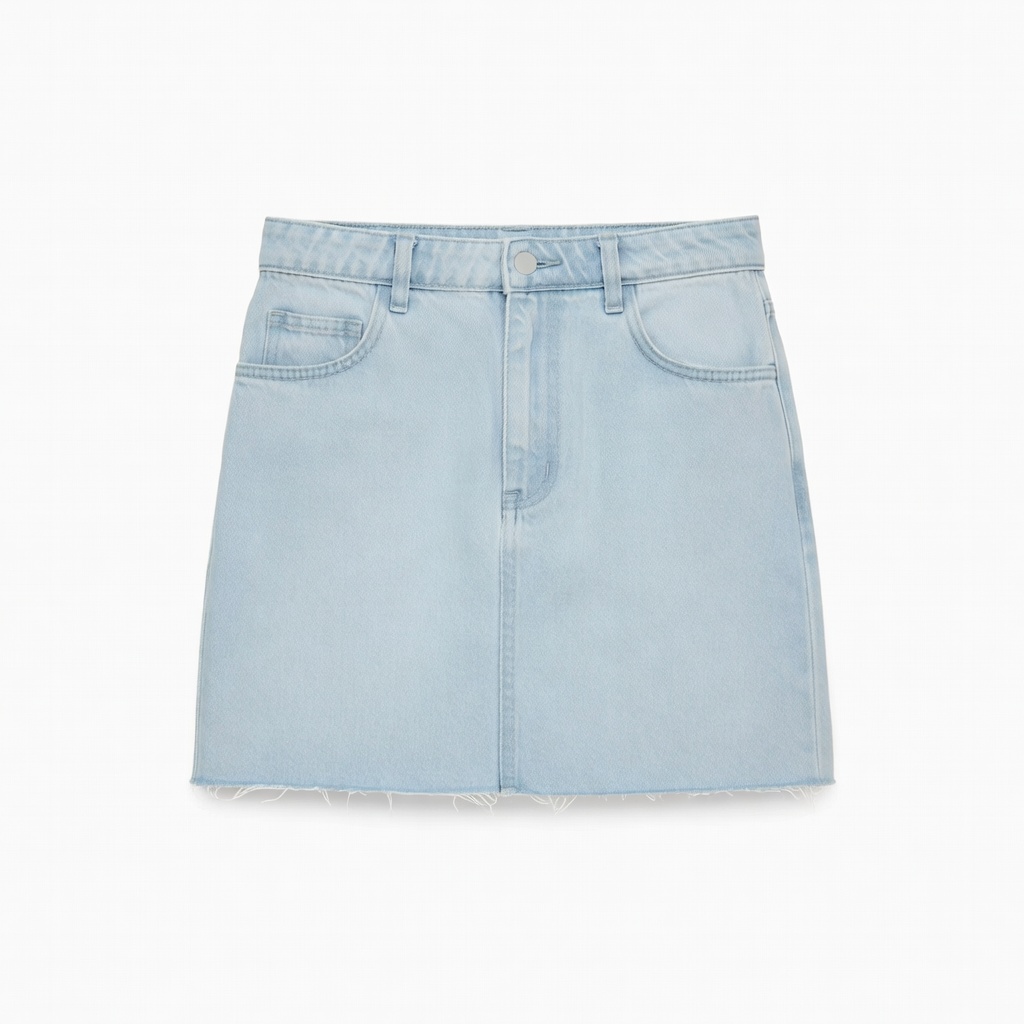 Blue Denim Mini Skirt