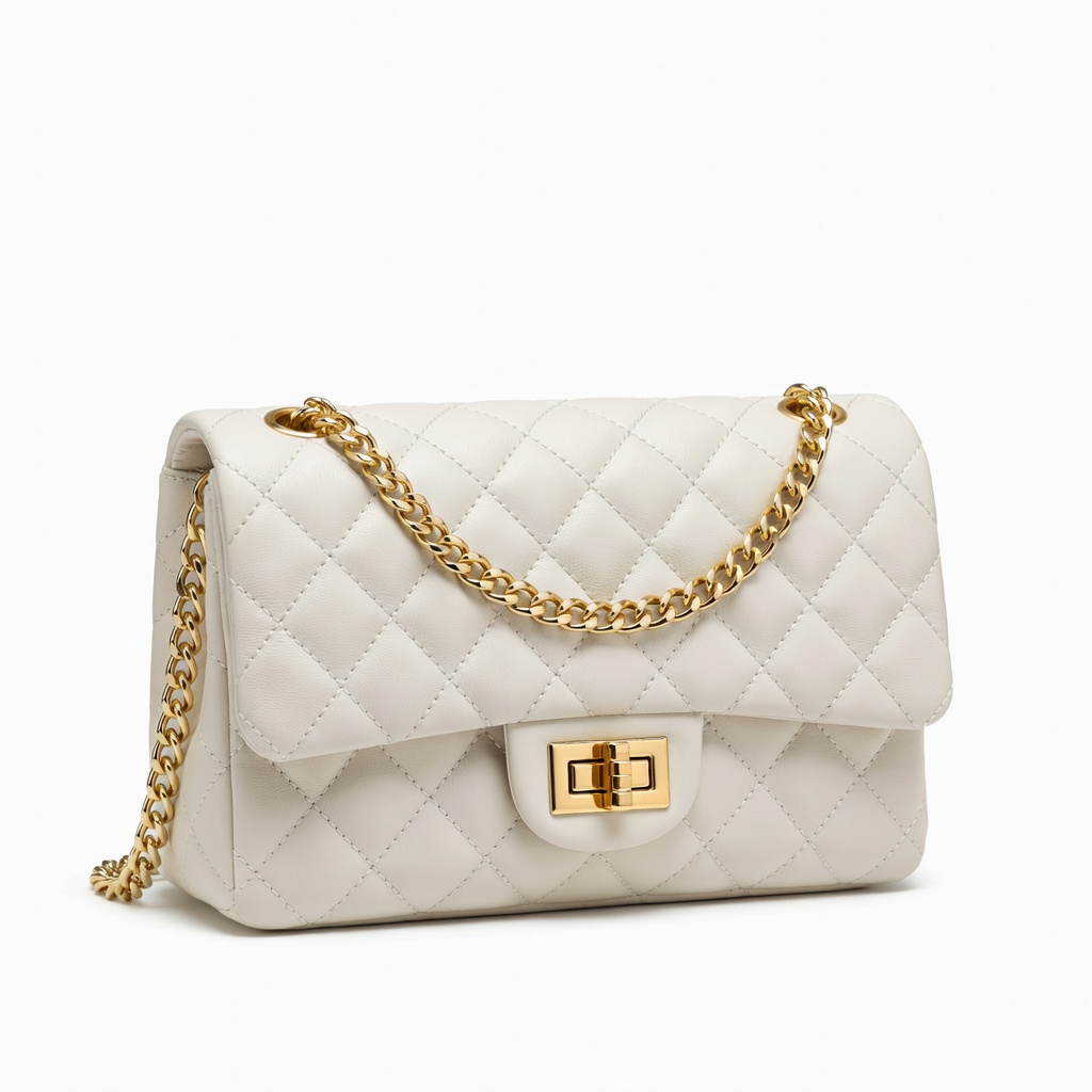 White Quilted Handbag