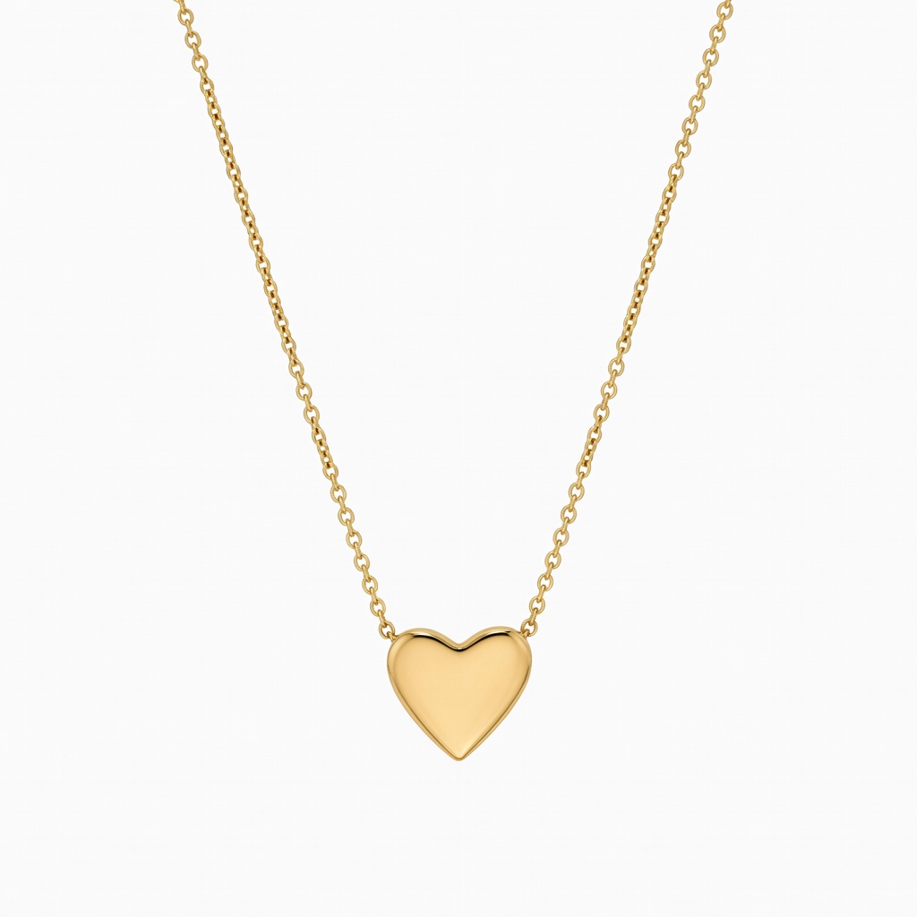 Gold Heart Pendant Necklace