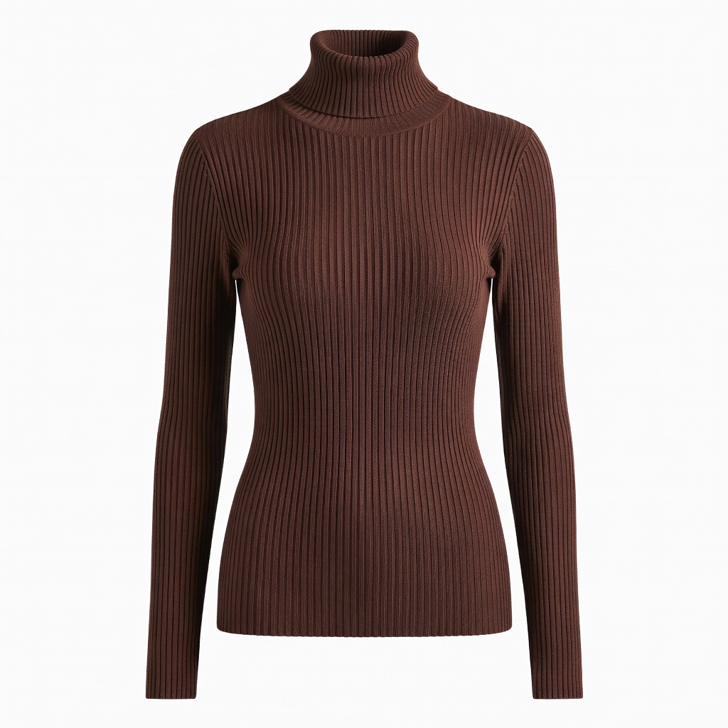 Ribbed Turtleneck Sweater