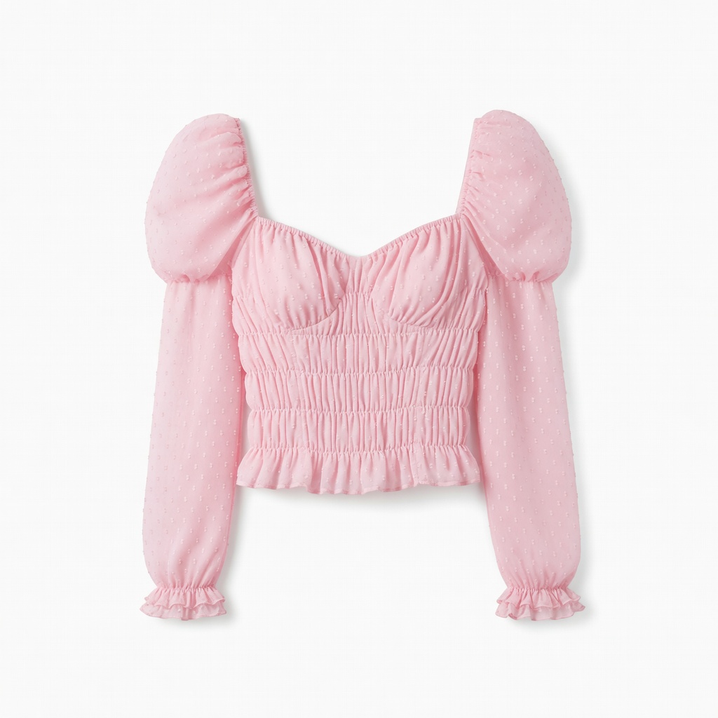 Pink Ruched Blouse