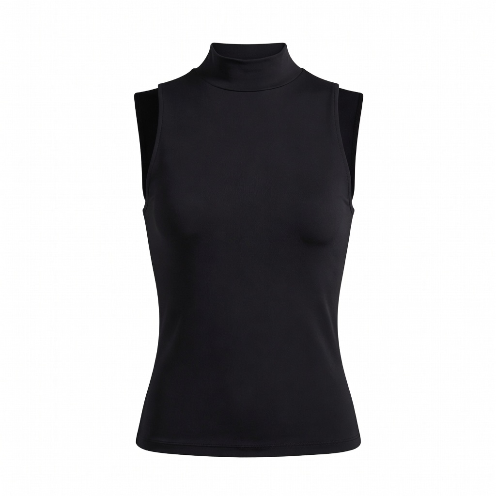 Sleeveless Mock Neck Top