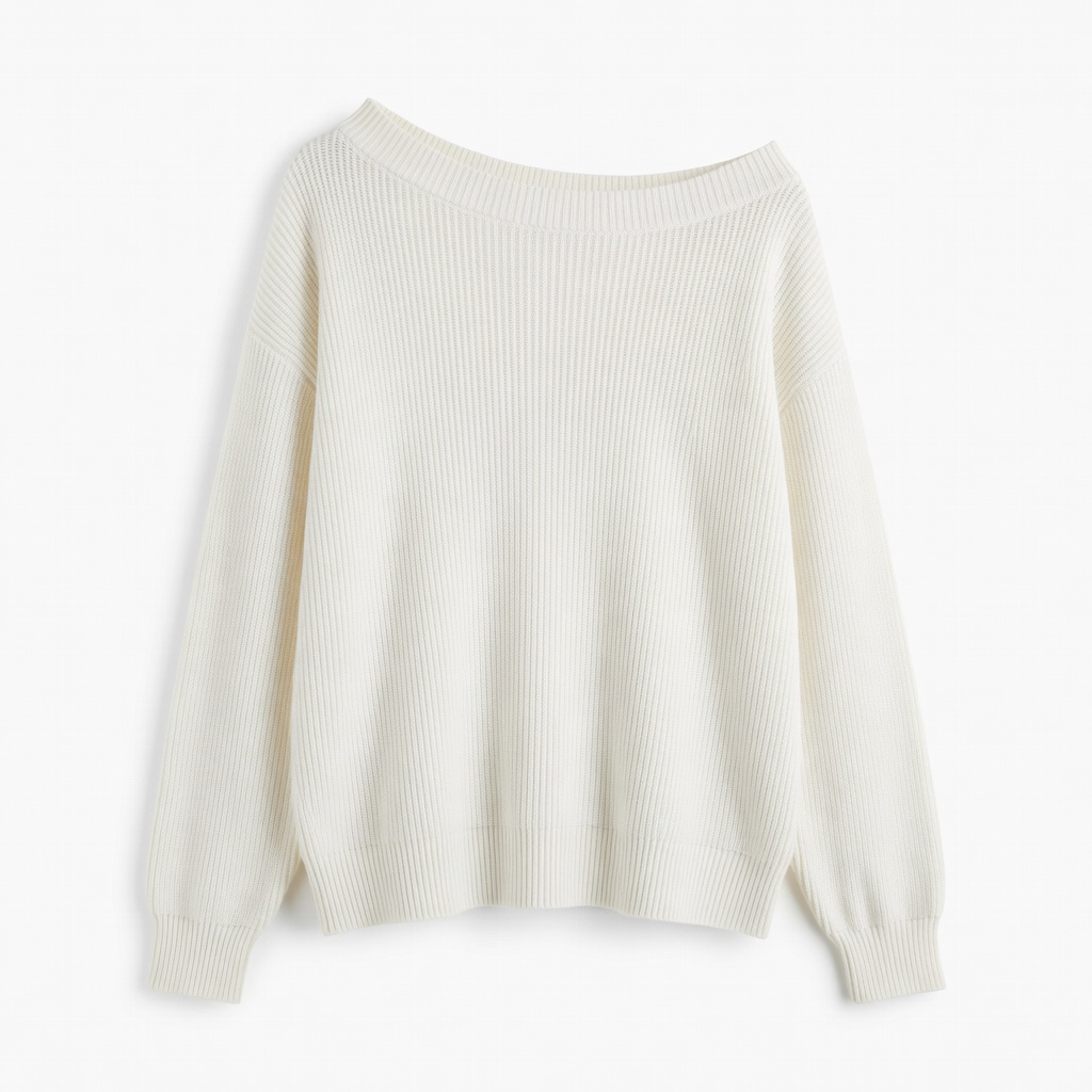 Off-Shoulder Ribbed Sweater