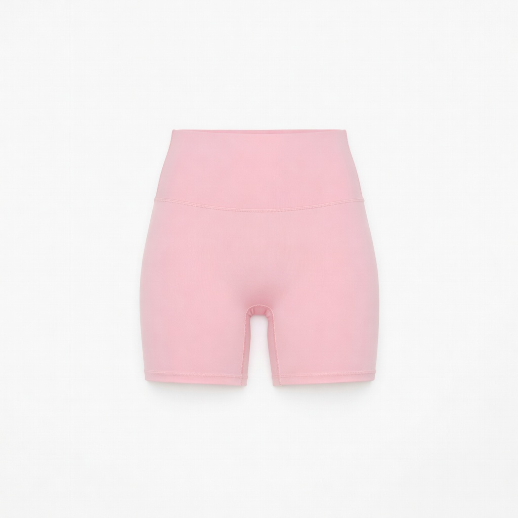 Pink High-Waisted Biker Shorts