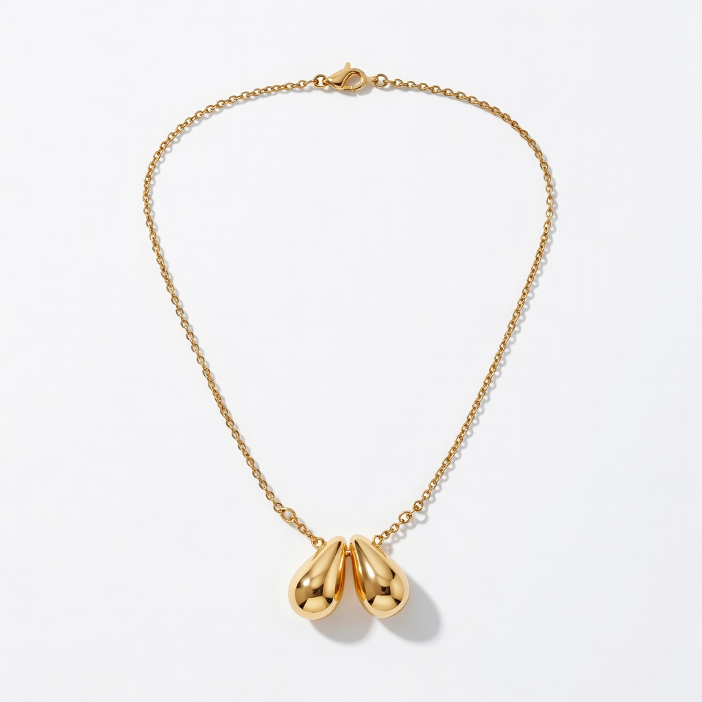 Gold Teardrop Necklace