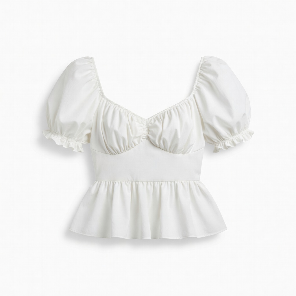 Puff Sleeve Crop Top