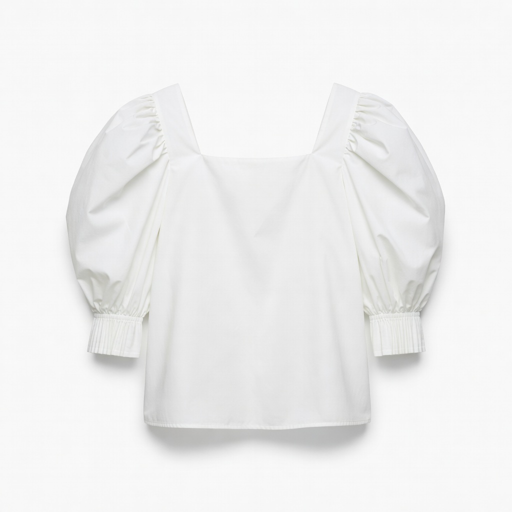 White Puff Sleeve Blouse