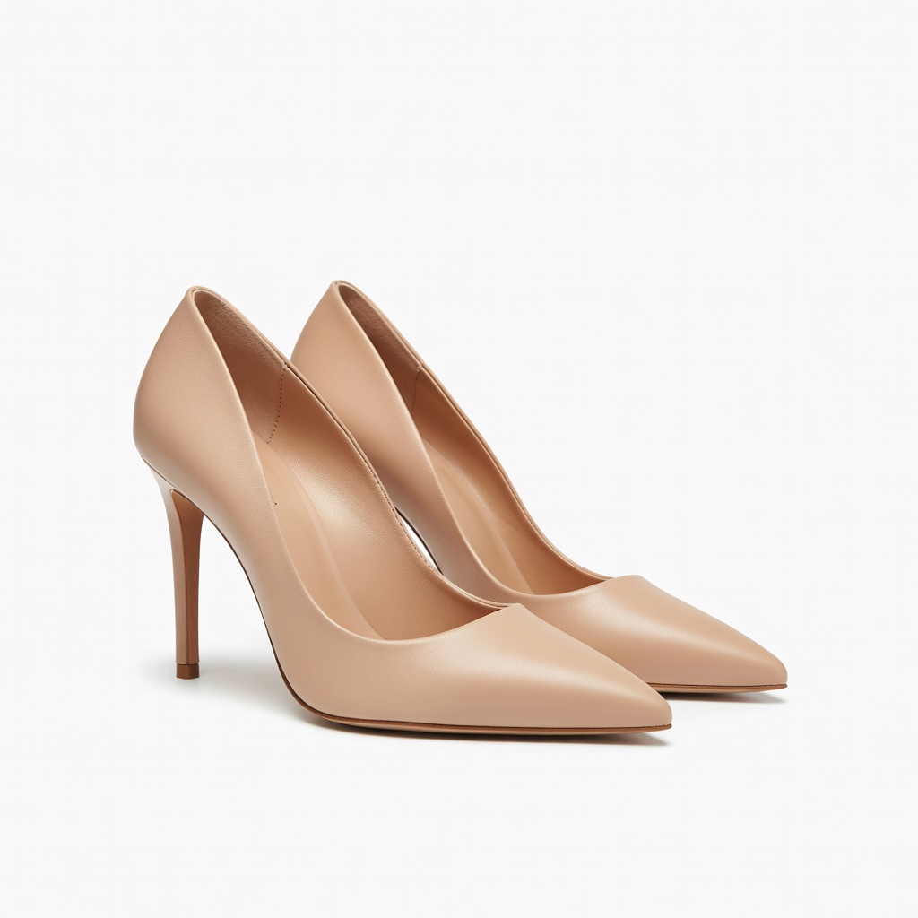 Nude Pointed Toe Stiletto Heels