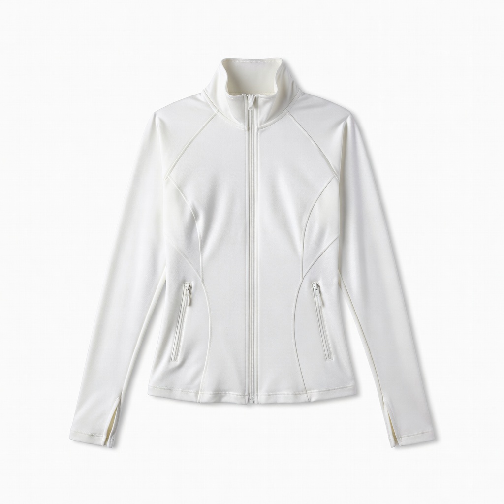 White Athletic Zip Jacket