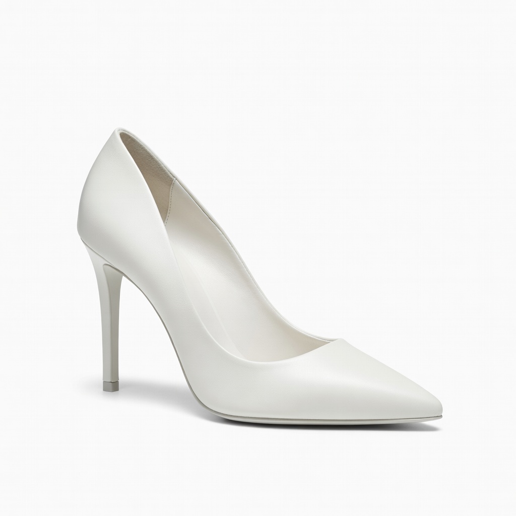 White Pointed Toe Pumps