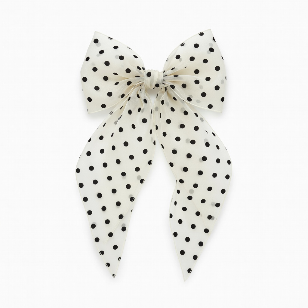 Polka Dot Hair Bow