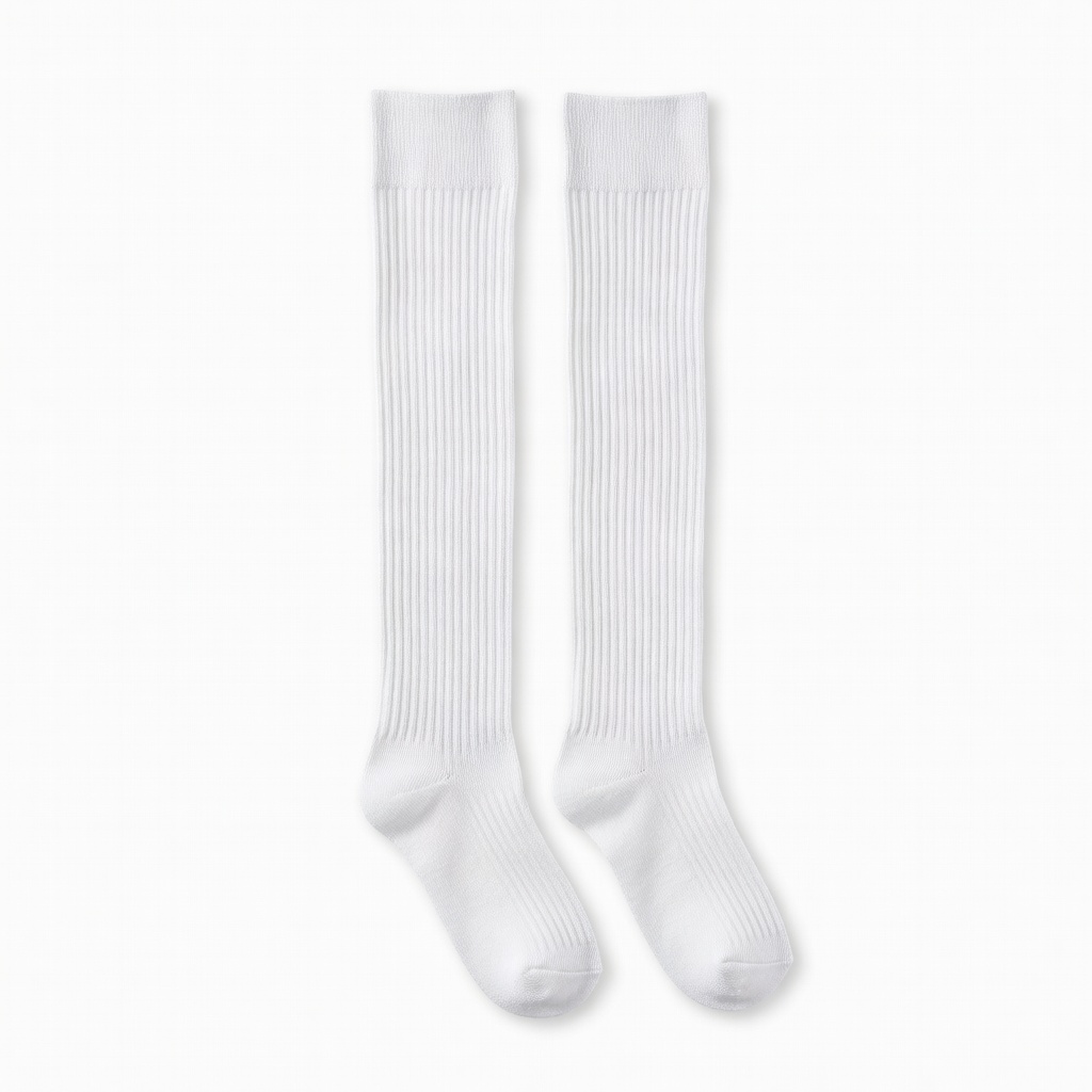 White Thigh High Socks