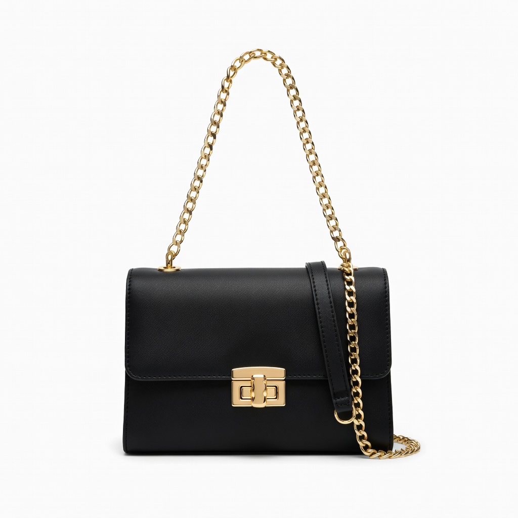 Black Chain Strap Handbag