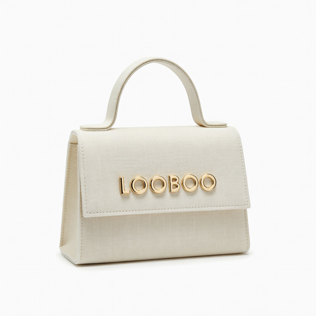 Mini bolsa tecida com alça superior