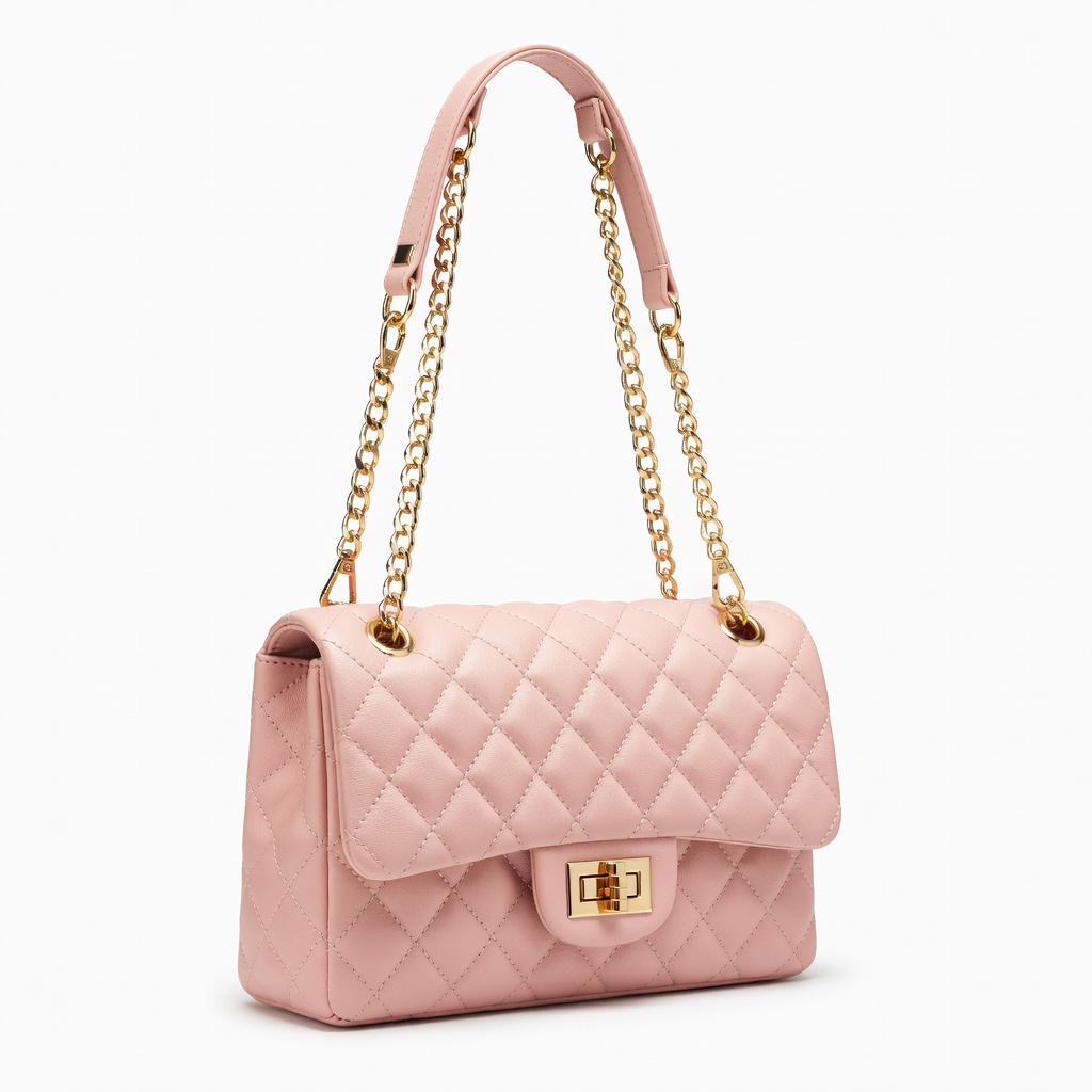 Blush Quilted Handbag