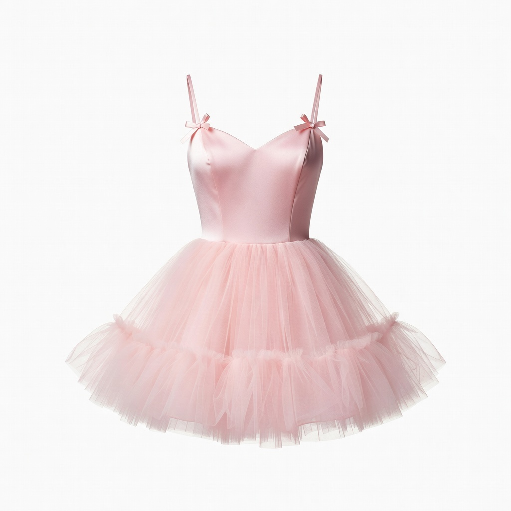 Light Pink Tulle Mini Dress
