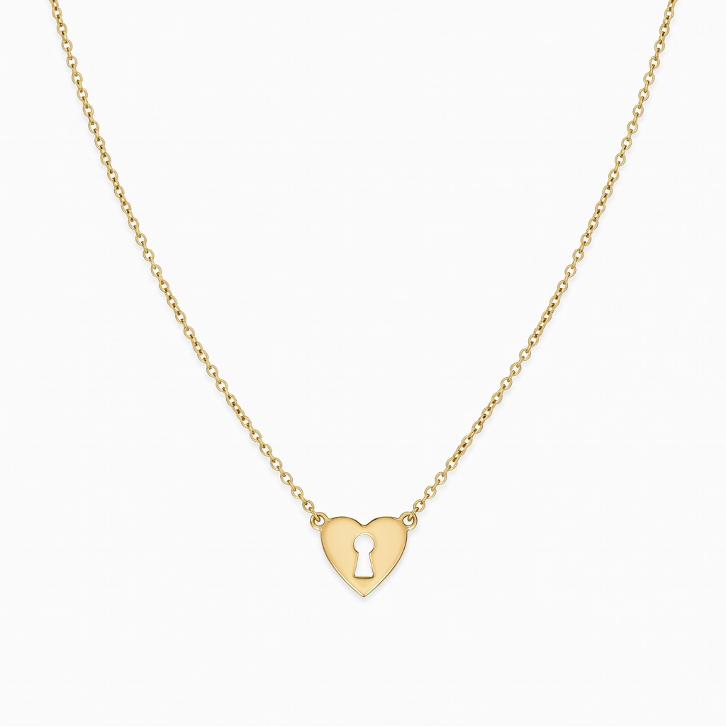 Gold Heart Pendant Necklace