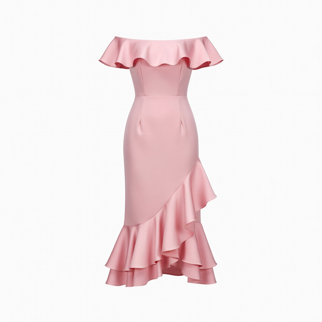 Blush Pink Mermaid Dress