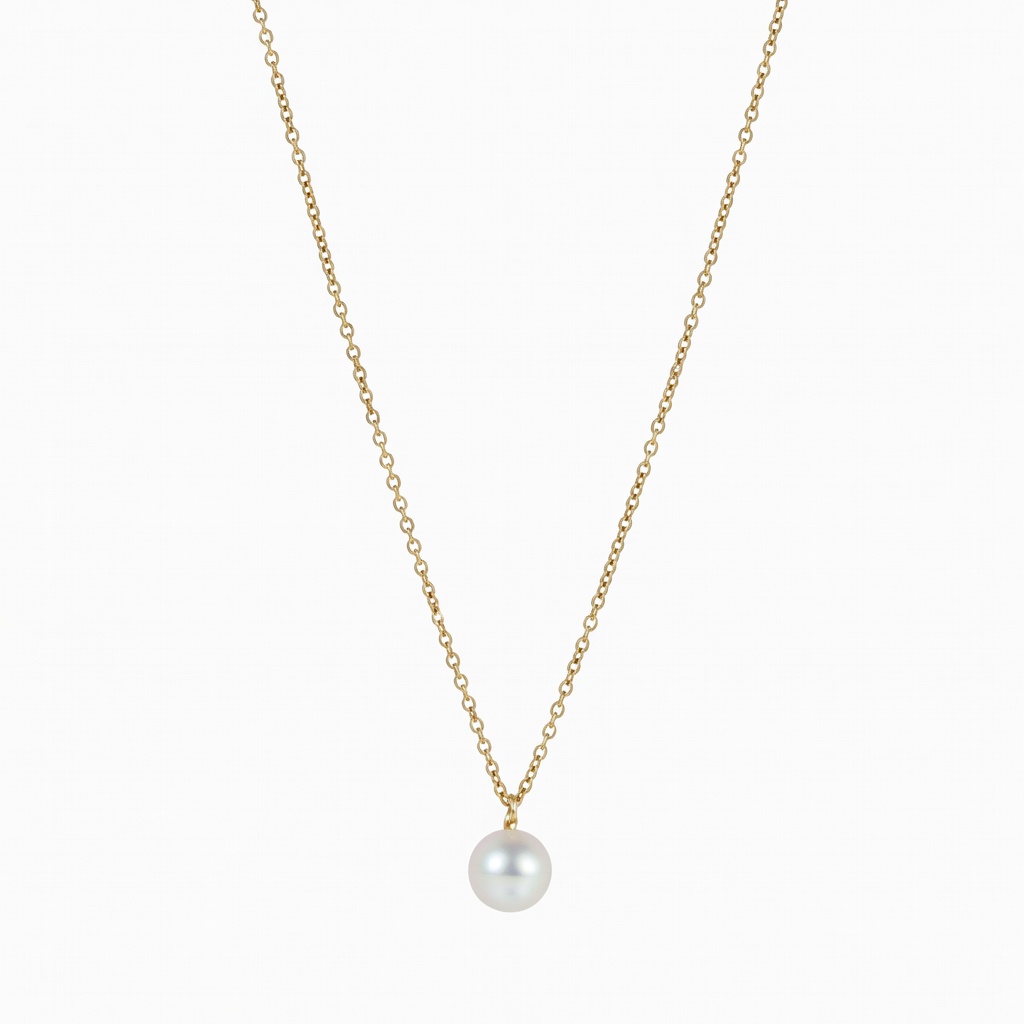 Collar de gota de perla en oro