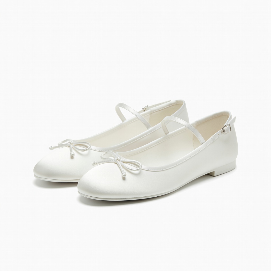 White Ballet Flats